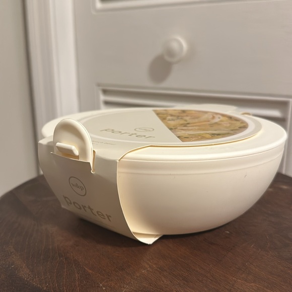 NWT - W&P Design Porter Reusable Portable Lidded Bowl - Cream/Off White - Picture 2 of 4